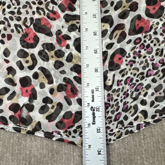 Anne Klein Women’s Silk Scarf Pink Animal Print Lightweight‎ Chiffon - Picture 4 of 8
